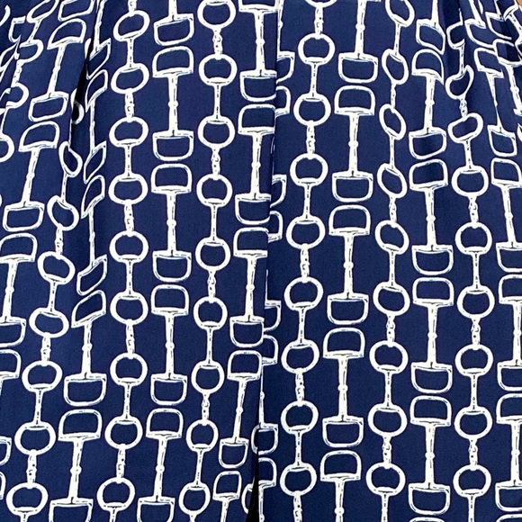 Blue and white geometric print jumpsuit - Picture 7 of 8